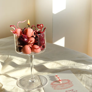 Cherry Beewax Birthday Candles