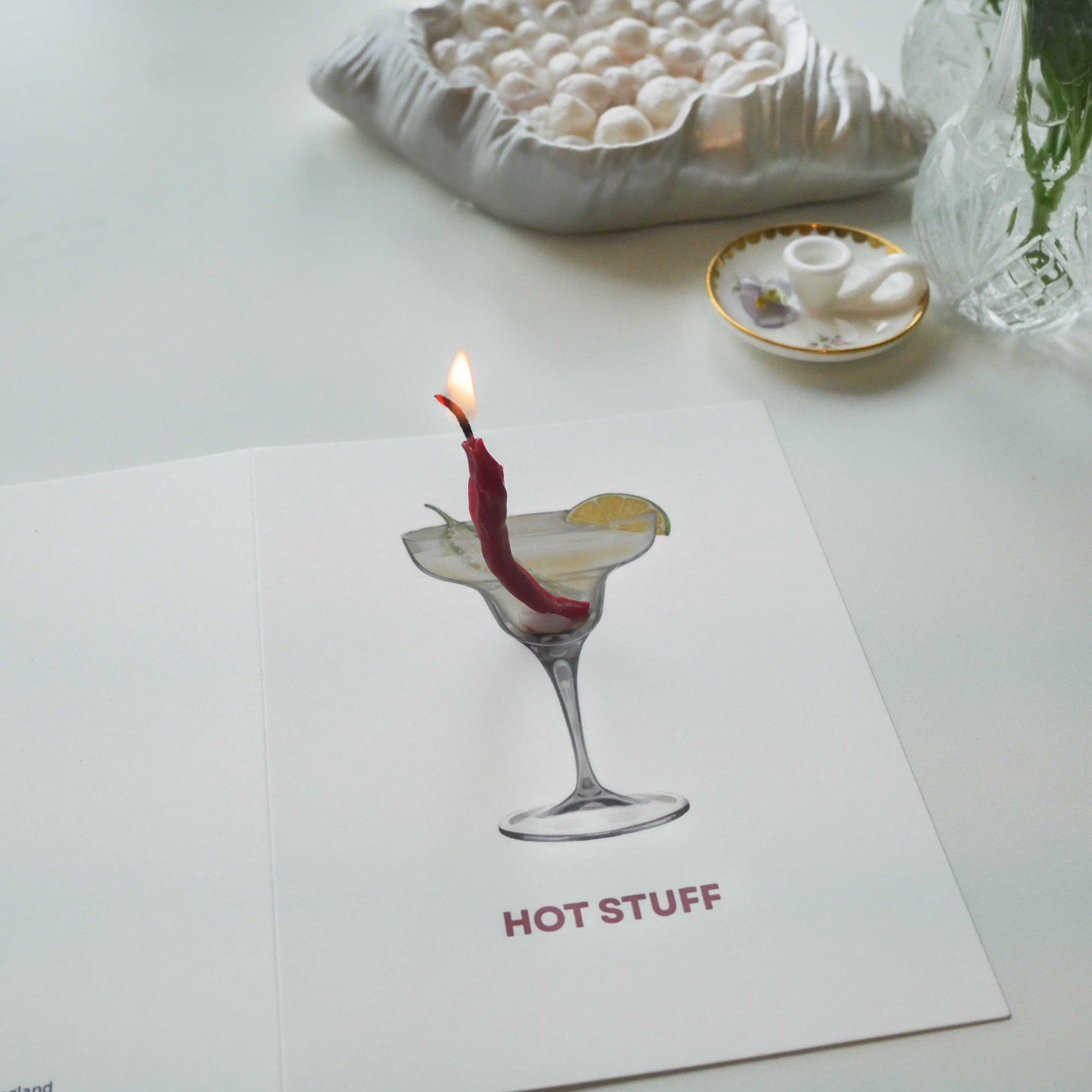 Hot stuff Birthday candle card