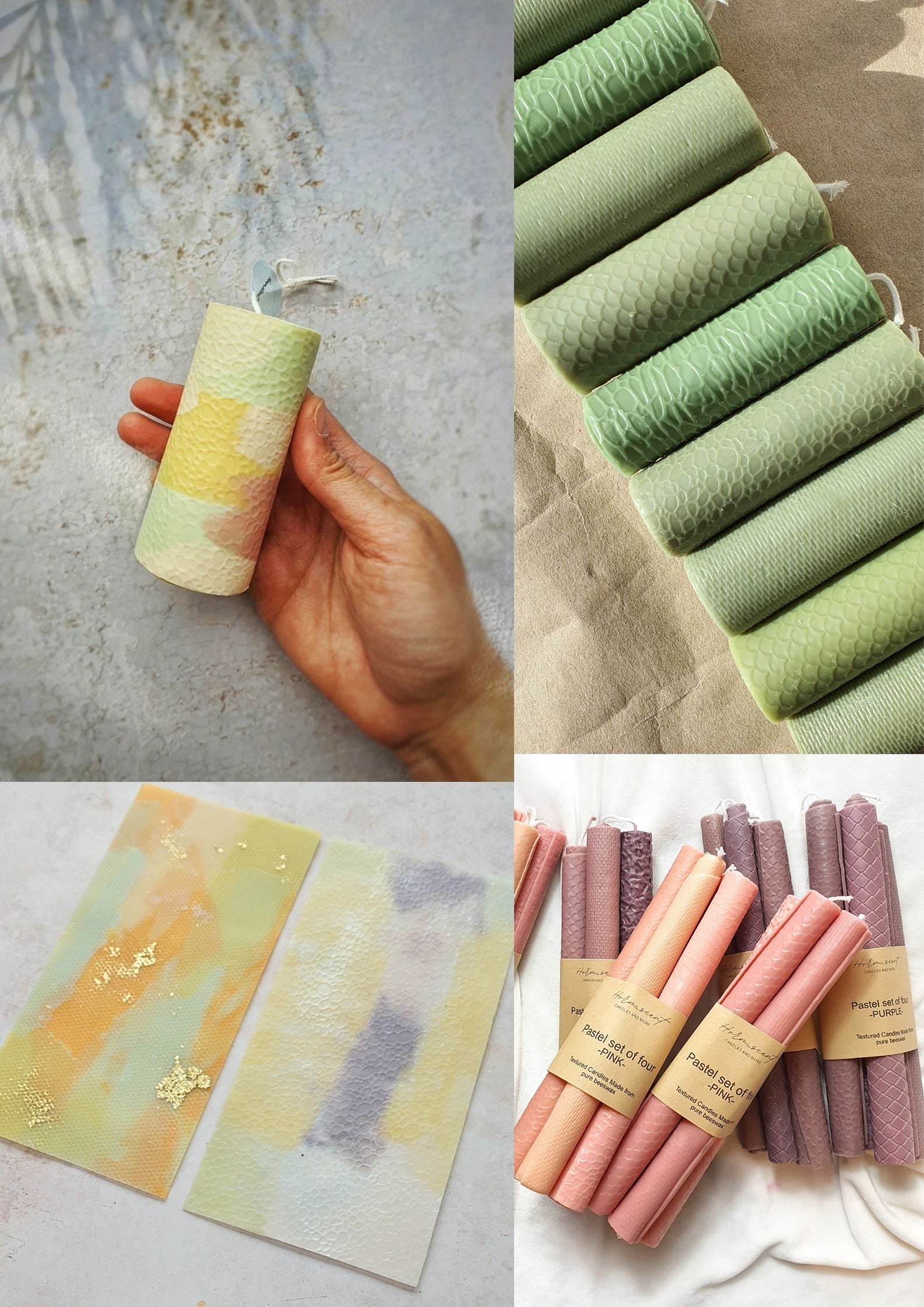 Beeswax Texture Candle Tutorial