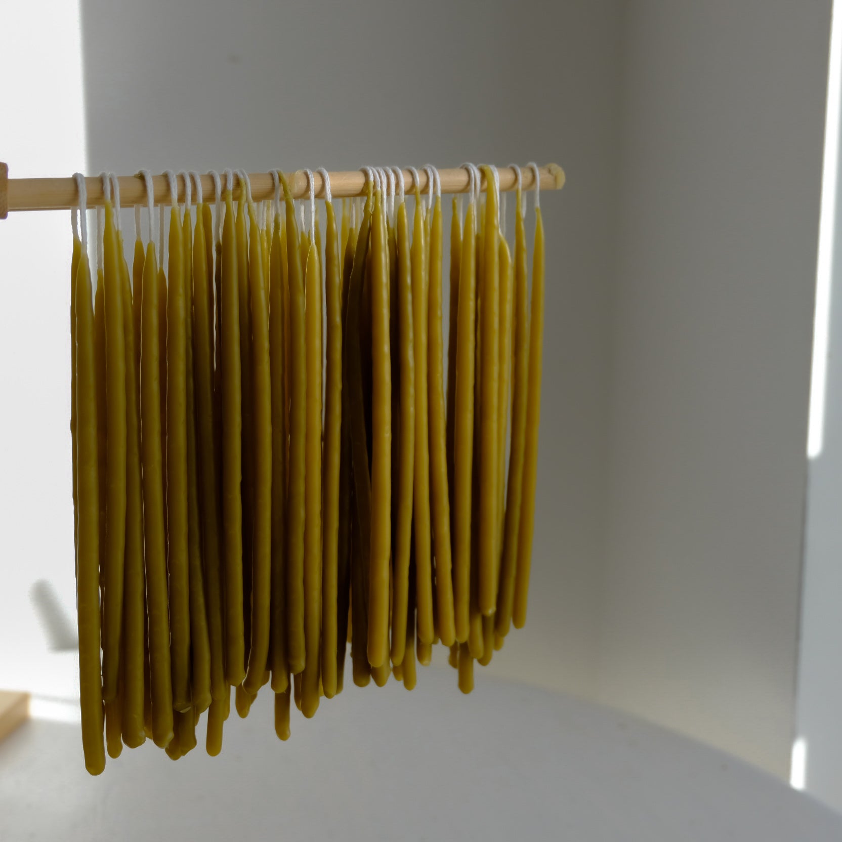 Green Tea Hand Diped Beeswax Candle