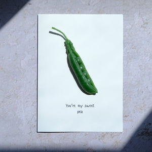 Beeswax Sweet Pea Cande Card