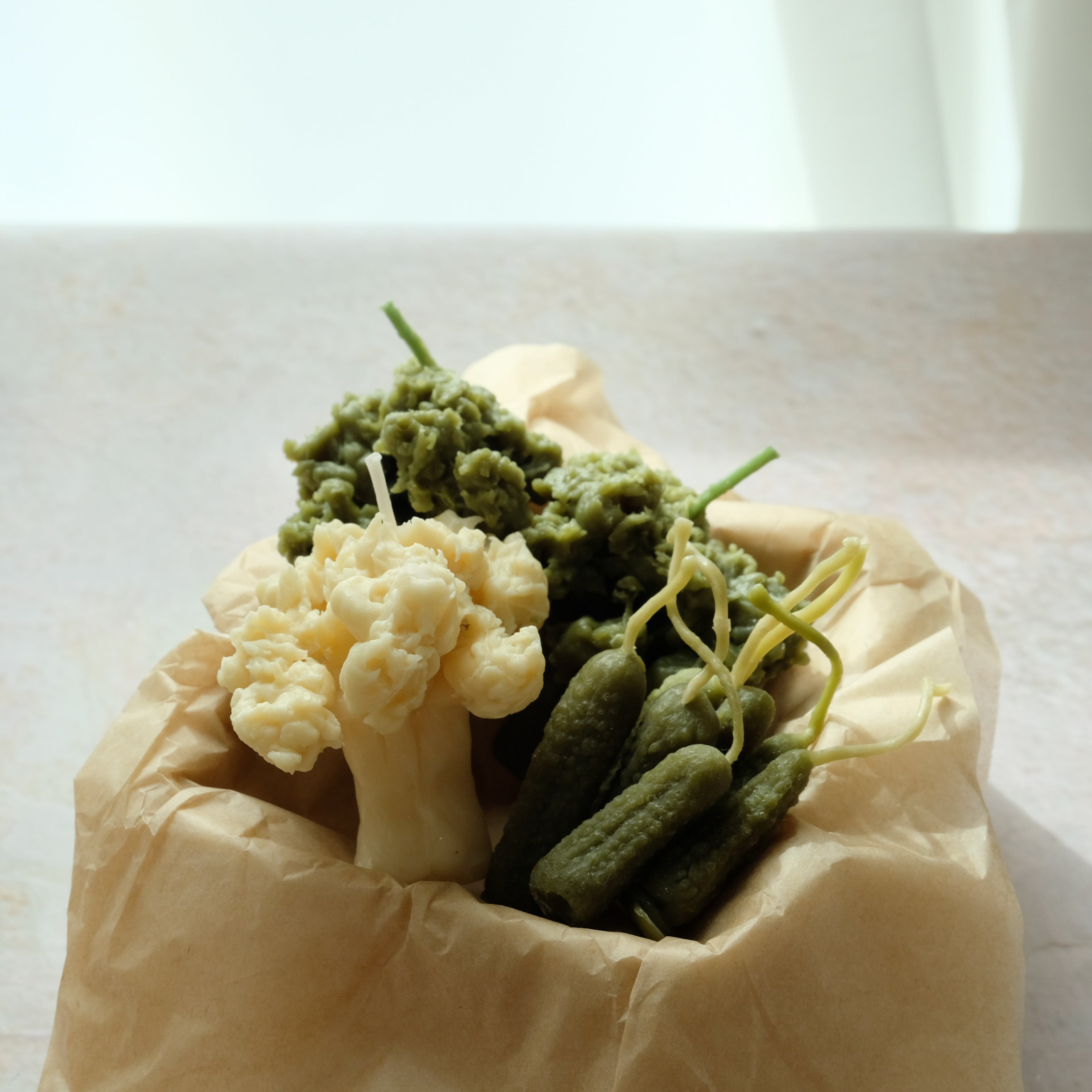 Broccoli beeswax Candle