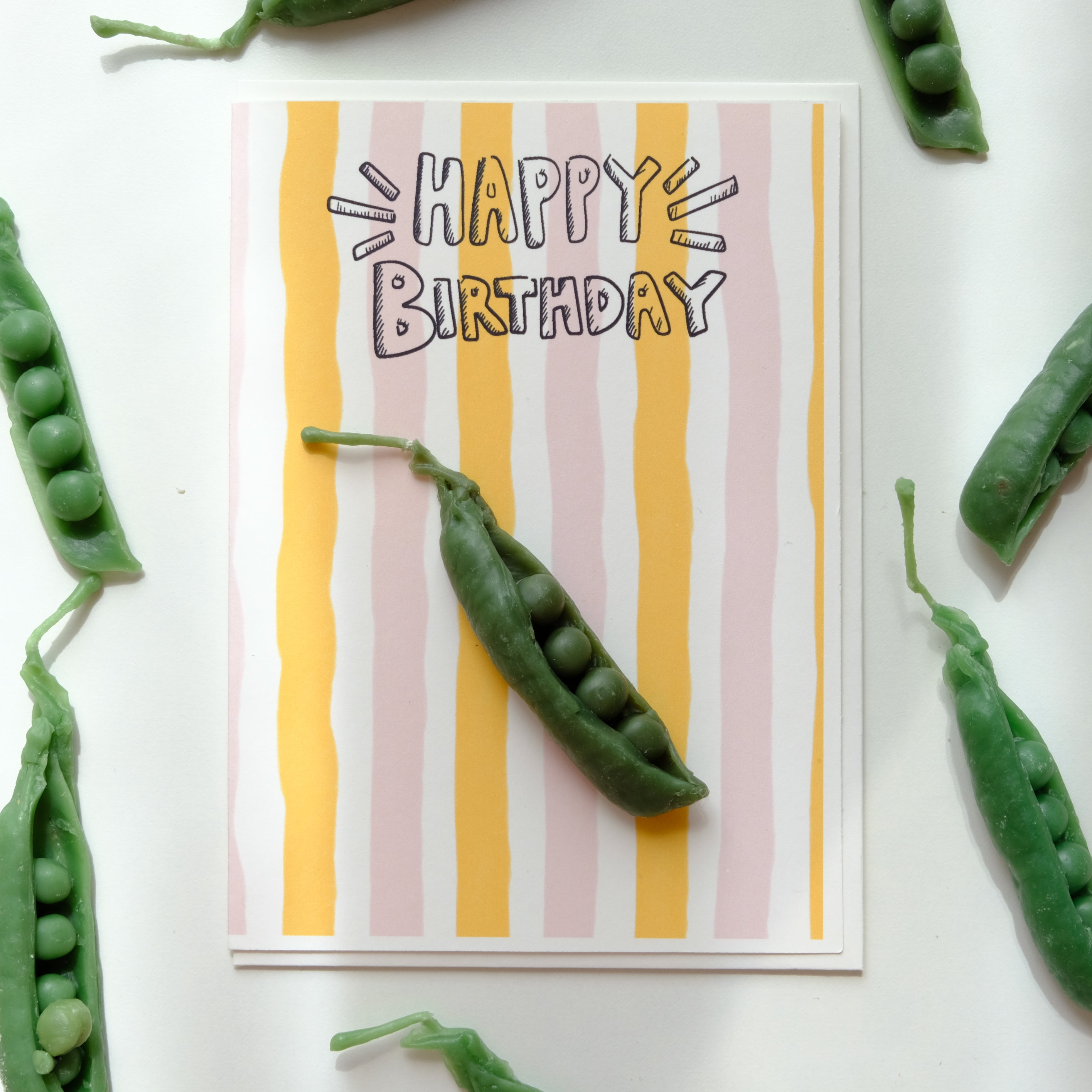 Beeswax Sweet Pea Cande Card
