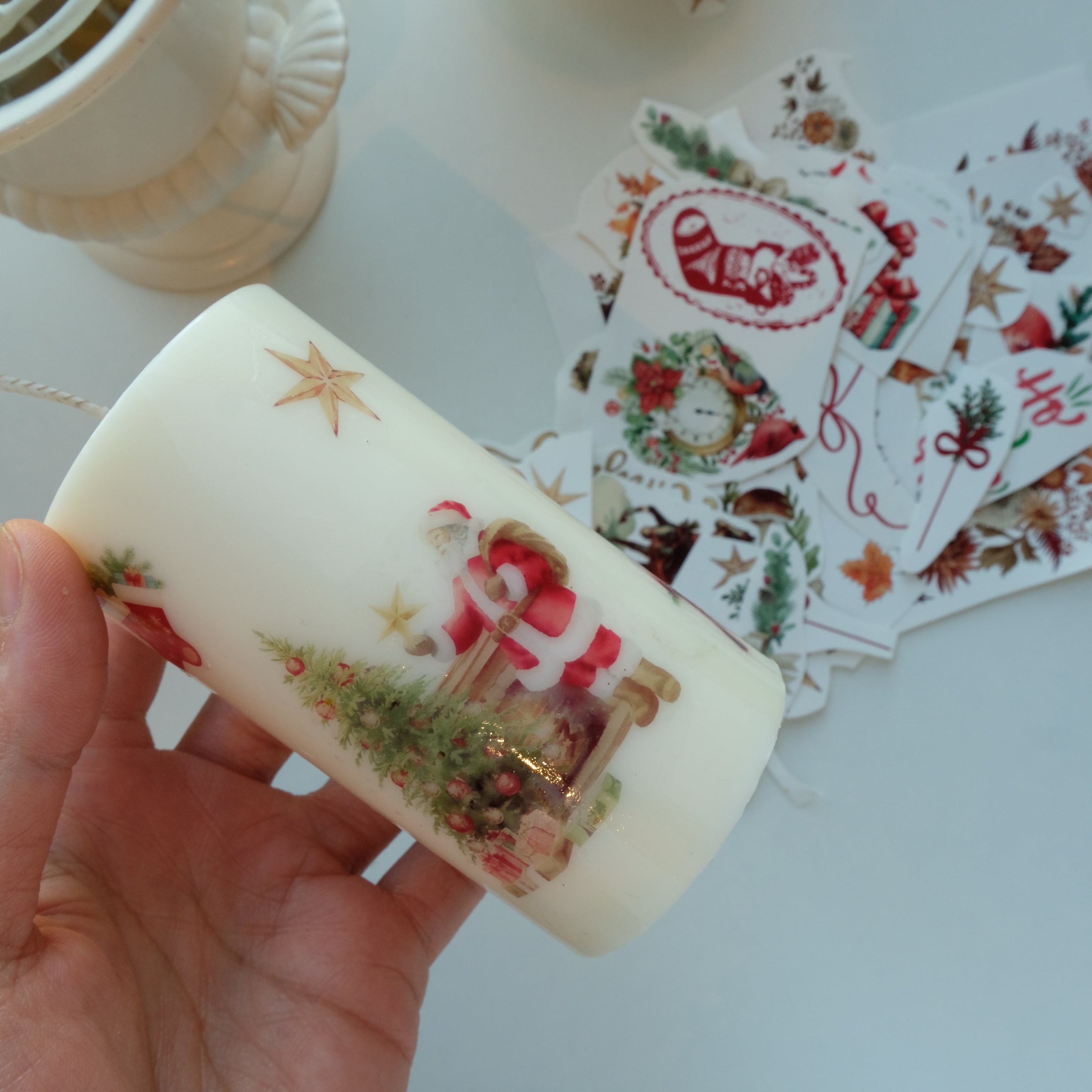 How to Make Ceramic-Look Candles + Bonus Christmas Bauble Candle Tutorial (with Video Demonstrations)