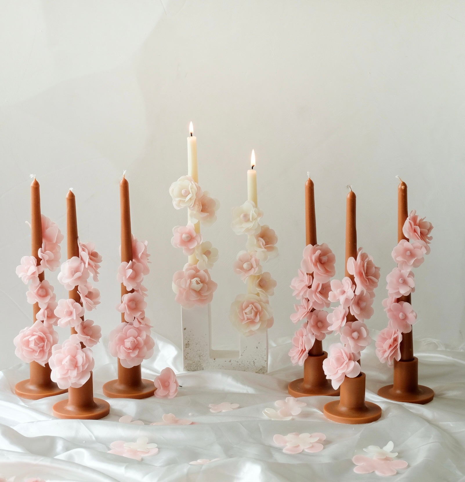 Floral Taper Candle