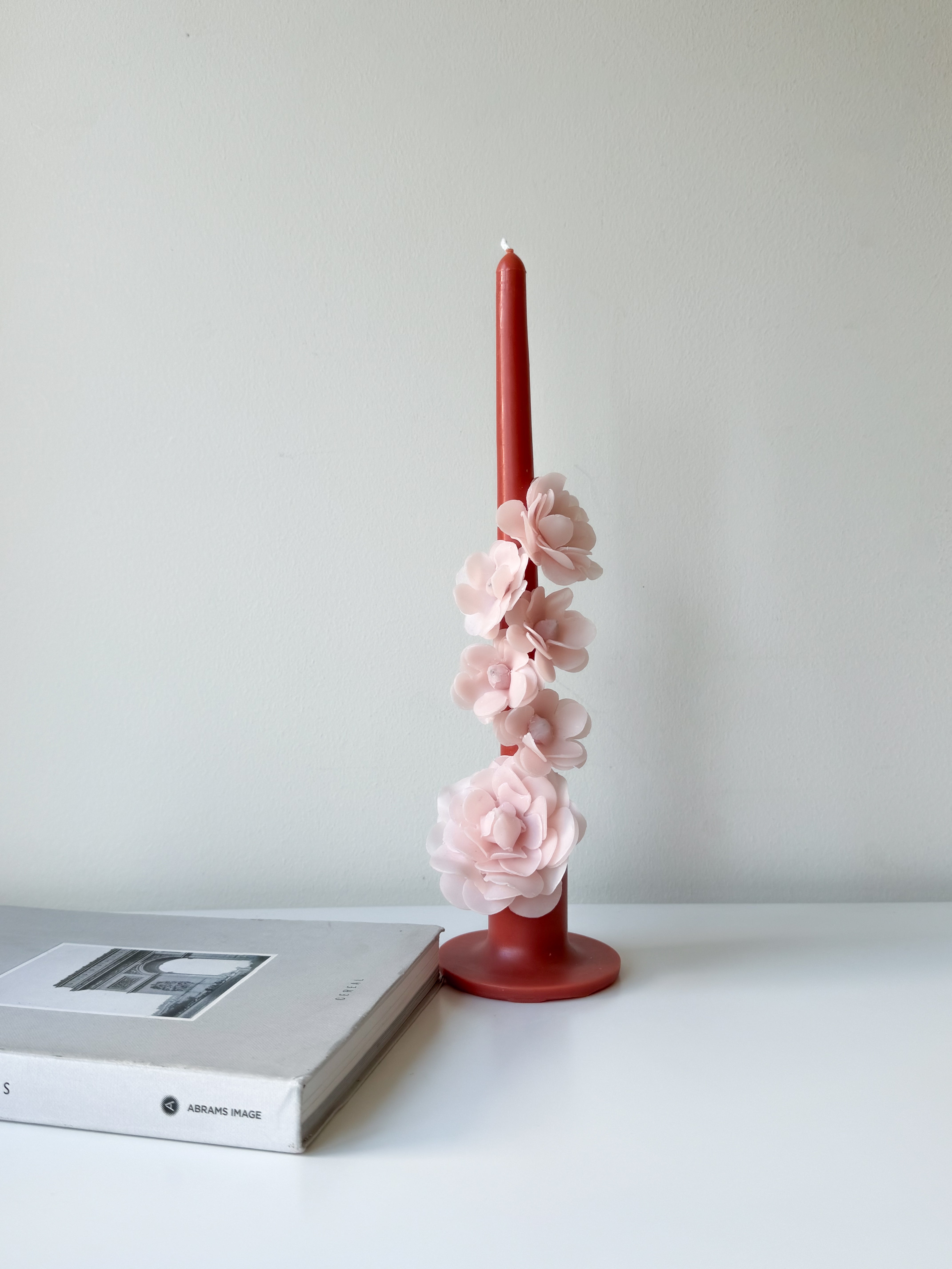 Floral Taper Candle