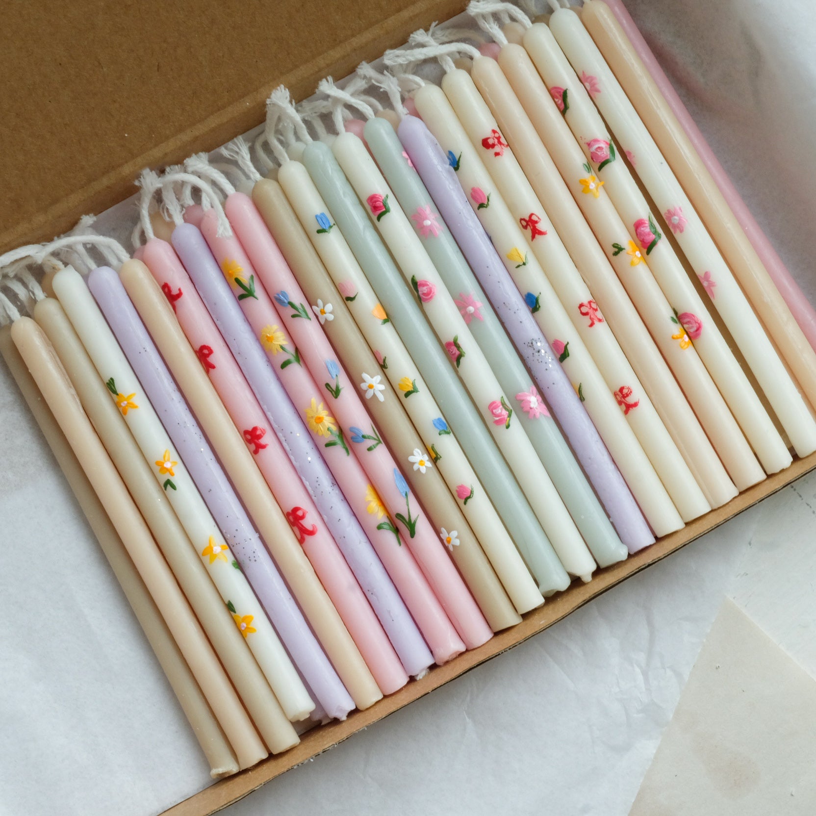 Hand painted Birthday Candles