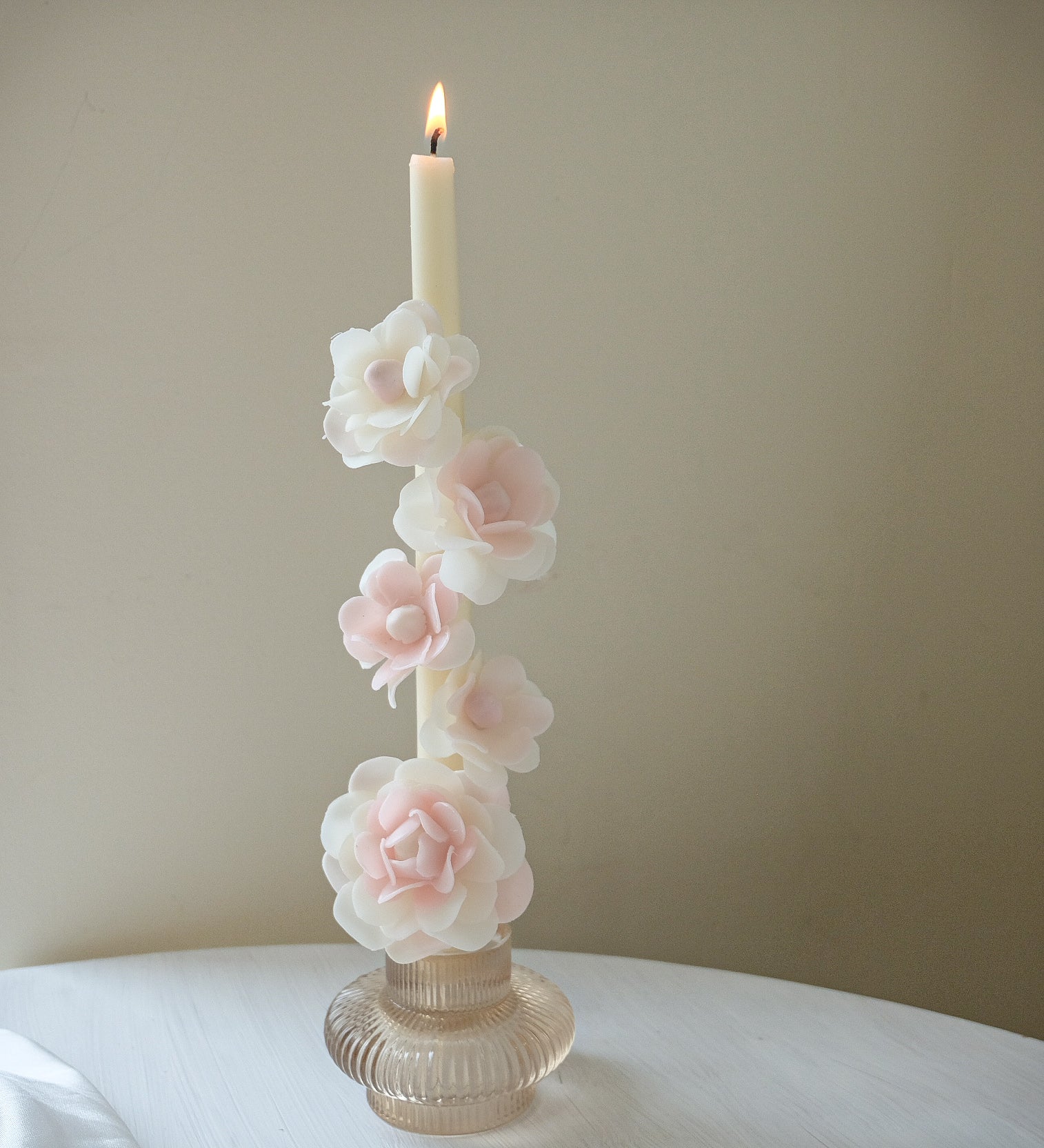 Floral Taper Candle