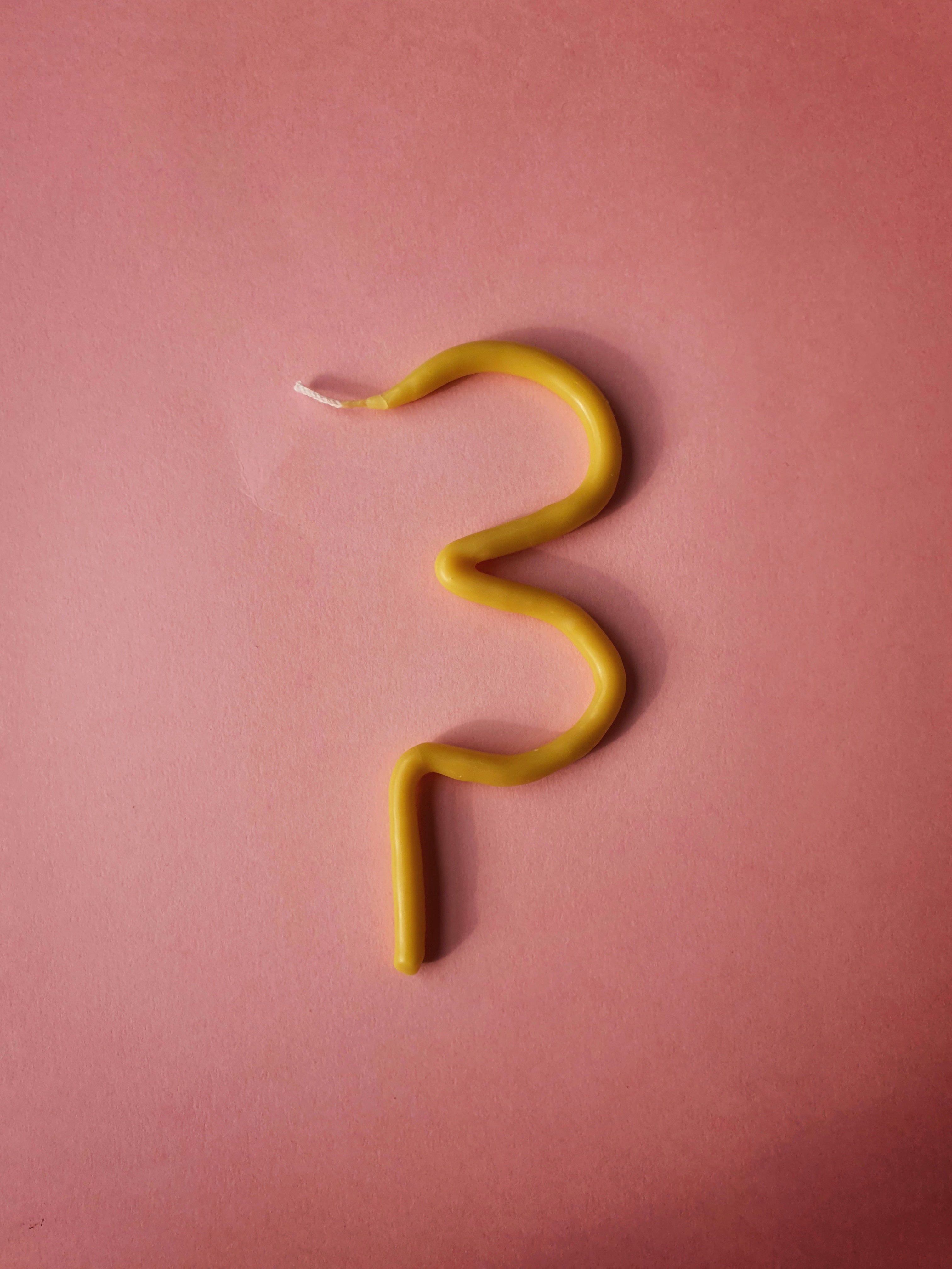 Numbered beeswax candles