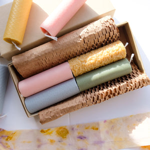 Beeswax rolled set of 4
