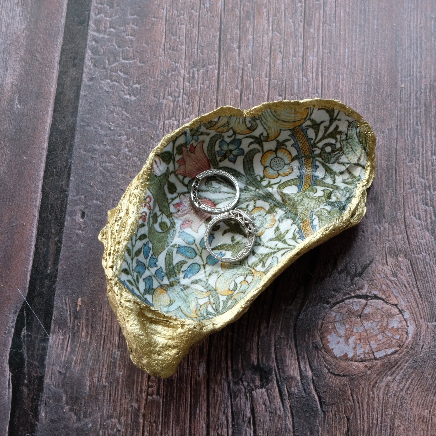 Gold Oyster Shell Trinket Dish